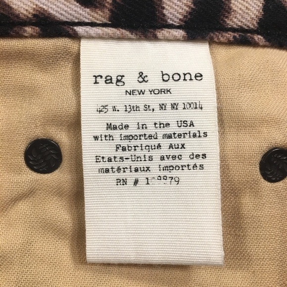 NWOT Rag & Bone Snow Leopard Boyfriend Jeans Size 28 - Picture 13 of 14